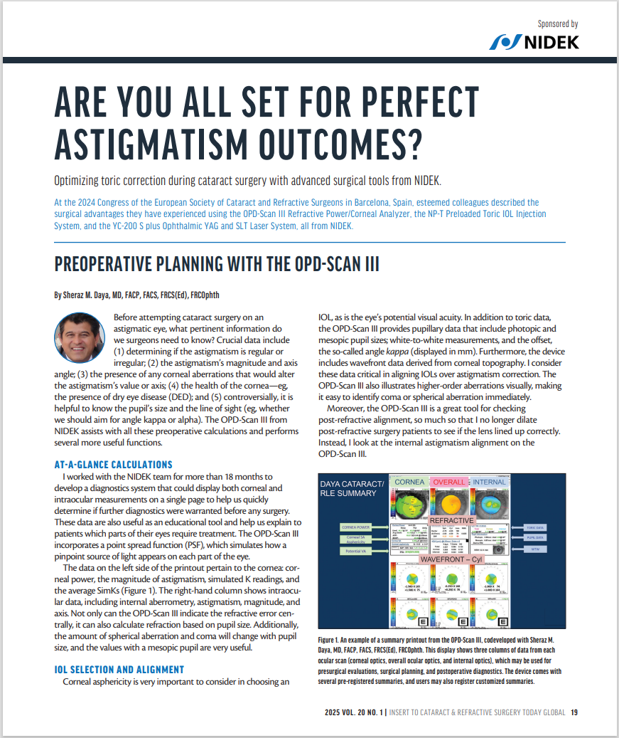 Potencia Refractiva / Analizador Corneal OPD-Scan III