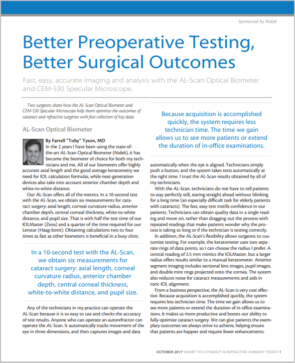 Biômetro Óptico AL-Scan
