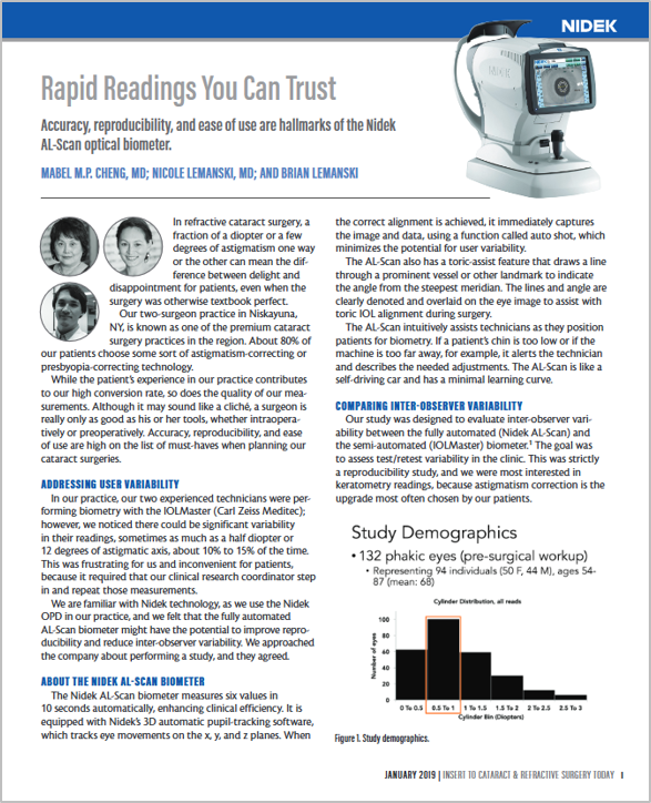 Biômetro Óptico AL-Scan